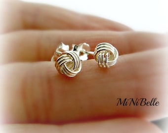 Sterling Silver Knot Earrings.  Knot Stud Earrings. Friendship Earrings. Bridesmaids Earrings. Wedding Jewelry