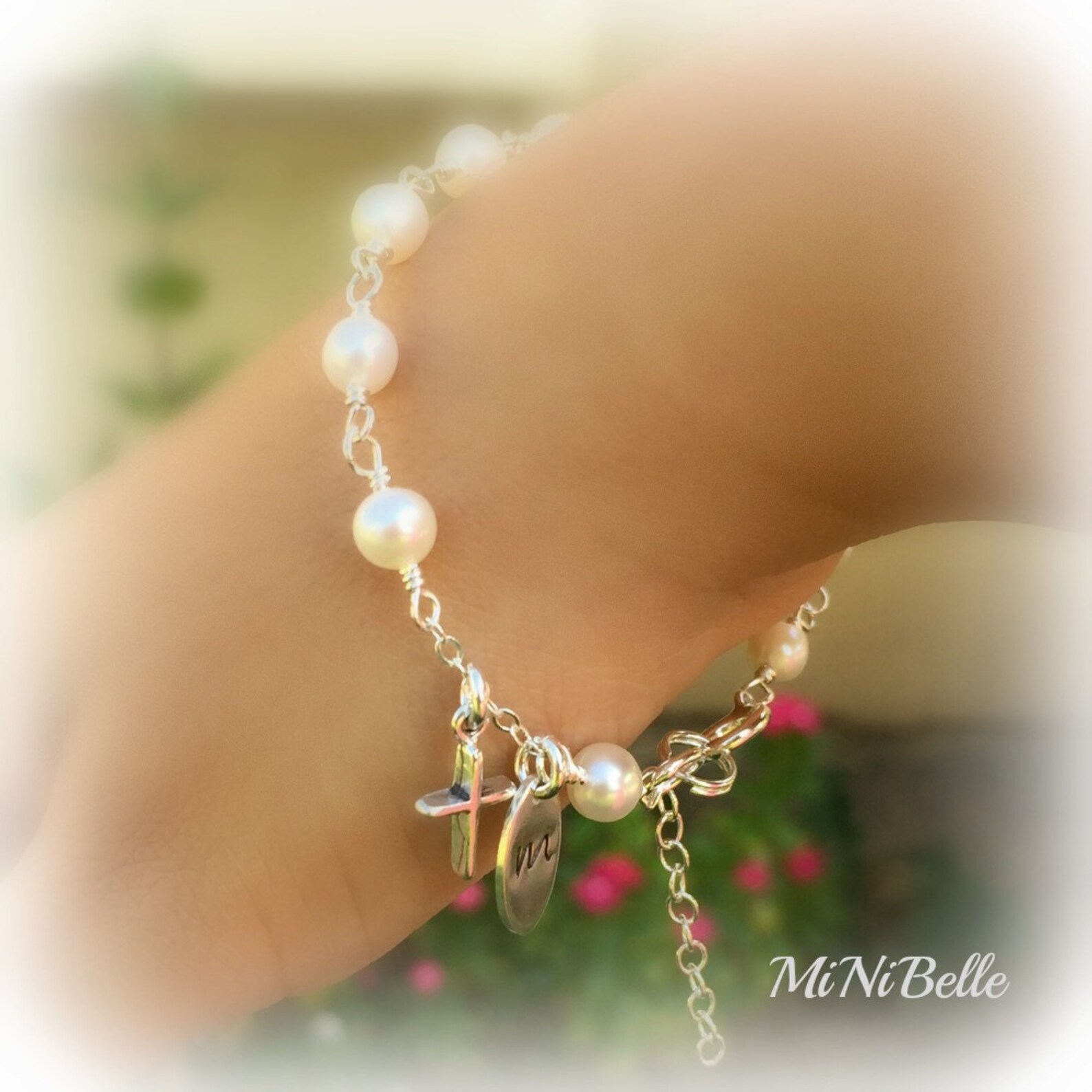 Rosary pearl bracelet Clearance