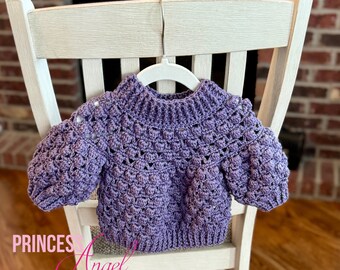 Crochet Baby Sweater - Custom Made Sweater - Baby/Toddler/Child Sweater - Crochet Baby Shower Gift - Wool Crochet Sweater - Made To Order