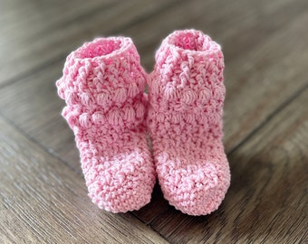 Newborn Baby Booties, Crochet Baby Socks, Newborn to Kids Crochet Shoes, Baby Shower Gift, Gender Neutral Baby Shoes, Many Cotton Colors