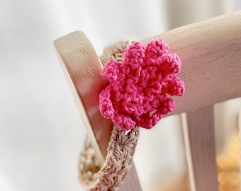 Cotton Crochet Flower Baby Headband: Handmade Floral Hair Accessory
