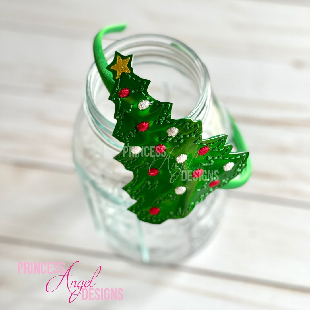 Christmas Tree Headband Slider Headband Embroidered Etsy UK
