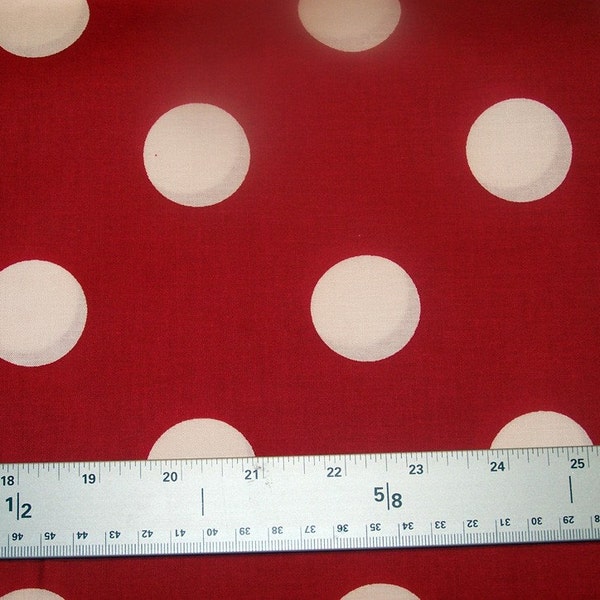 Minnie Mouse red white dots fabric 4 & 7/8 yards - 5.99/yd