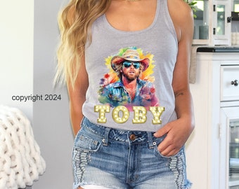 Débardeurs Toby Keith Superstar, chemises Toby Keith, aquarelle originale de Toby Keith, 8 couleurs, dos nageur pour femme *****, débardeurs, taille petite