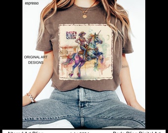 Rodeo Cowgirl T-shirts Unicorn Cowgirl shirt Rodeo Queen t-shirts Comfort Color Shirts Country Western T-shirt Rodeo Shirt Cowgirl Gifts