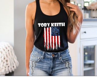 Débardeurs Toby Keith American patriot Chemises Toby Keith Débardeurs d'art original Toby Keith 7 couleurs Chemises Toby Keith **** DÉBARDEURS RUN SMALL