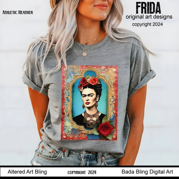 FRIDA t-shirts Frida Kahlo T-Shirt  Frida Gift, Mexican artist Frida, surrealism