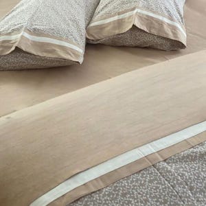 100% Cotton Fitted Sheet | Soft Natural Bed Sheet in Queen/King/Twin Sizes | Breathable & Washable | Custom Colors and Sizes Available