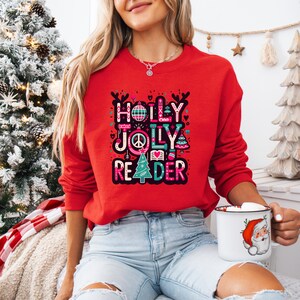 Christmas Ugly Sweater for Book Lovers Holiday Sweatshirt Booktok Merch Christmas Sweatshirts for literature lovers Holiday Gift Readers