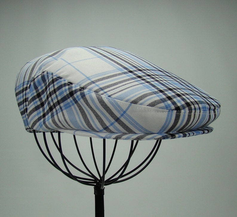 Plaid Men's Hat Golf Cap in Blue Khakigrey and Royal Etsy