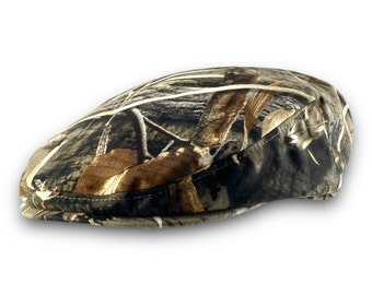 Gorra plana hecha a mano y personalizada, fabricada a pedido en tela de camuflaje RealTree Max5: gorra Jeff, gorra Ivy, gorra de conducir