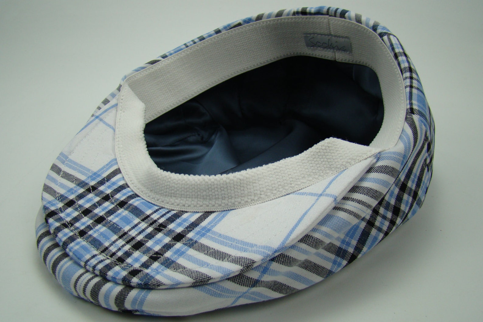 Plaid Men's Hat Golf Cap in Blue KhakiGrey and Royal Etsy