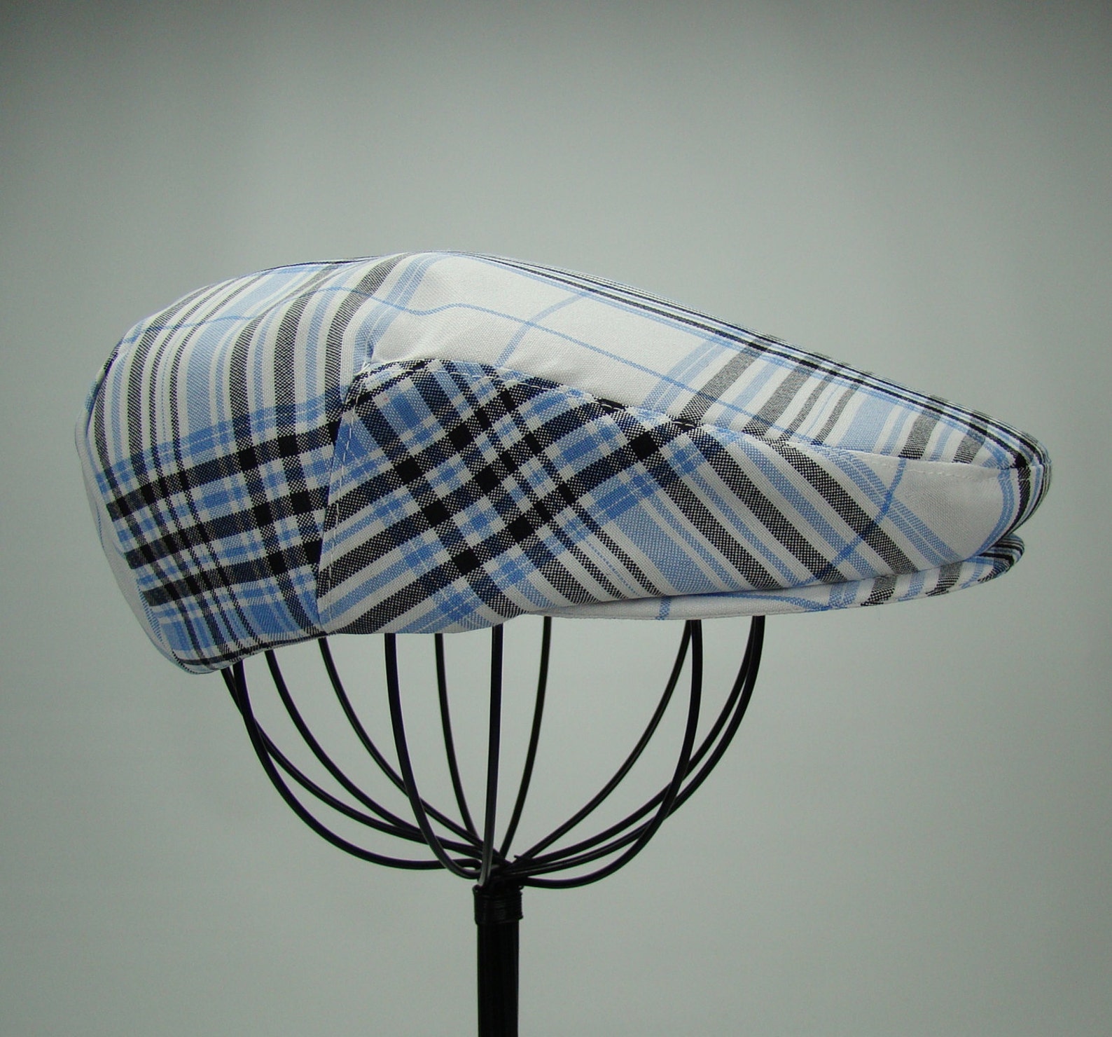 Plaid Men's Hat Golf Cap in Blue Khakigrey and Royal Etsy