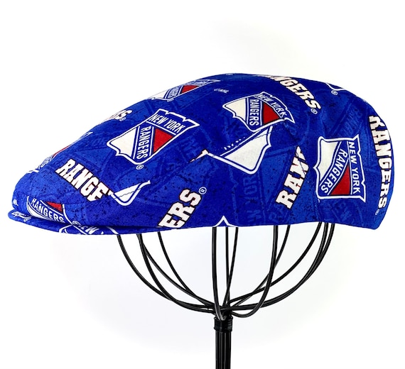 NHL NY New York Rangers Logo Print Cotton Jeff Cap, Flat Ivy Cap, Driving Cap - Custom made