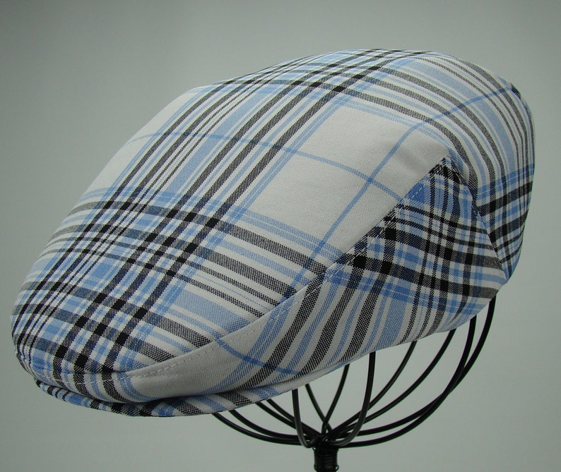 Plaid Men's Hat Golf Cap in Blue Khakigrey and Royal Etsy