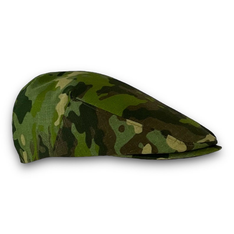 Custom Flat Cap Handmade to Order in Multicam TROPIC Nylon/Cotton Camouflage Fabric Jeff Cap, Ivy Cap, Driving Cap image 3