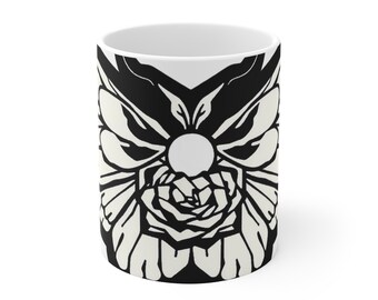 Romantic-goth celestial moth crest graphics | 11oz Coffee Mug | Gift