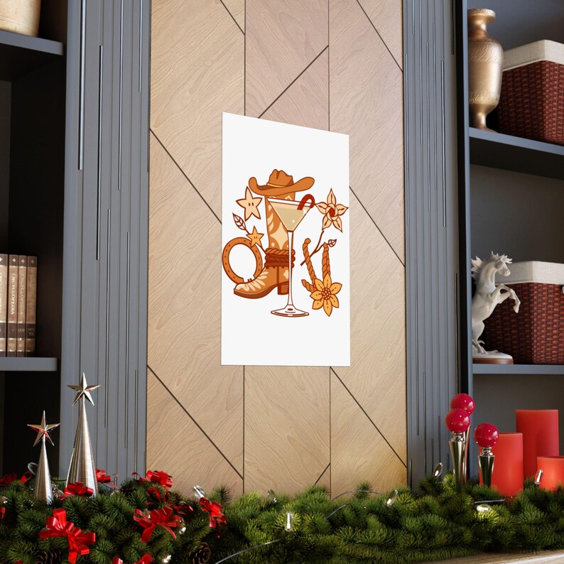 Modern Western Cocktail Icon | Art Print | Wall Decor image 5