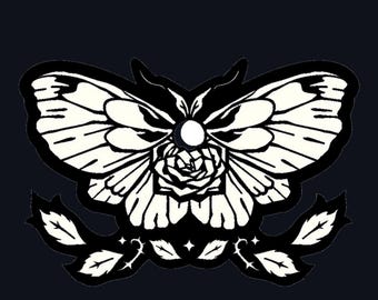 Moth Crest PNG | Romantic Goth Celestial Art (Digital Download)