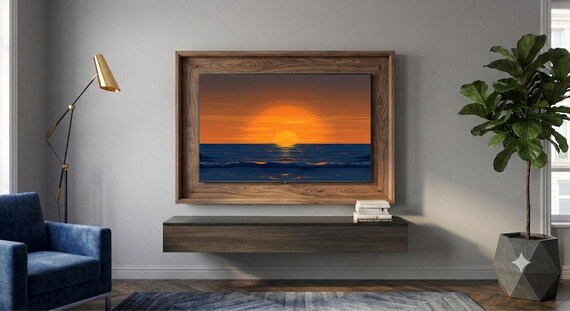 Ocean Horizon Sunset Printable Wall Art, Ocean…