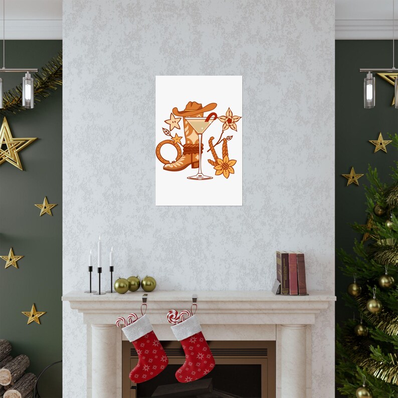 Modern Western Cocktail Icon | Art Print | Wall Decor image 7