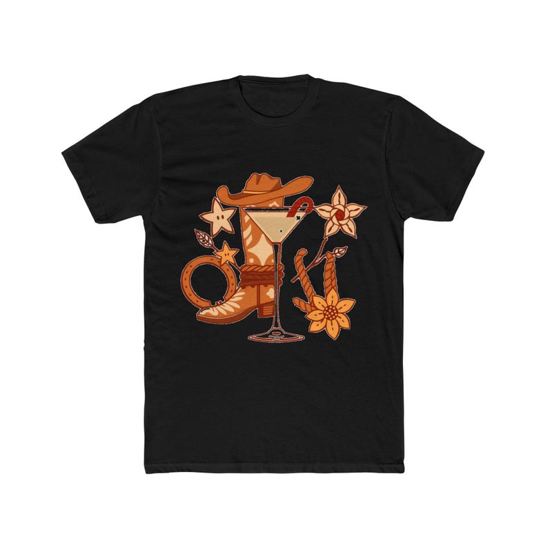 Modern Western Cocktail Icon | Graphic Tee | Unisex T-Shirt image 1