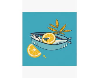 Mediterranean Sardine Club | Art Print | Wall Decor