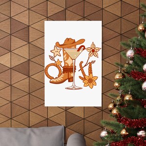 Modern Western Cocktail Icon | Art Print | Wall Decor image 4