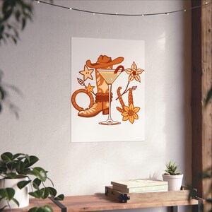 Modern Western Cocktail Icon | Art Print | Wall Decor image 14