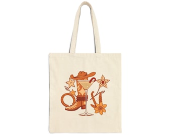 Modern Western Cocktail Icon | Canvas Tote Bag