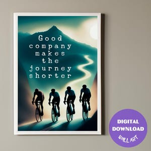 Bike Motivational Poster ,Printable Cycling Trendy Wall Art, Gifts For Cyclist, Digital Download, Wall Hanging, Gift For Men