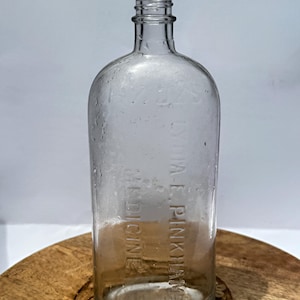 Antique threaded Lydia E. Pinkham’s Medicine Bottle 8”