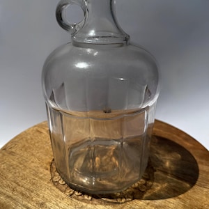 Antique Spouted One Quart Clear Cruet Jug 7.5”