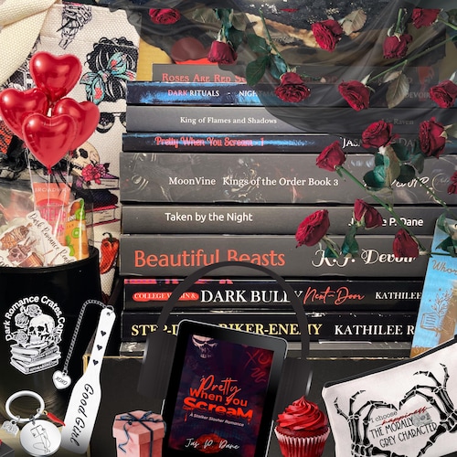 Dark Romance Book Box: Spicy Smutty Dark Reads, Themed Accessories & Surprises