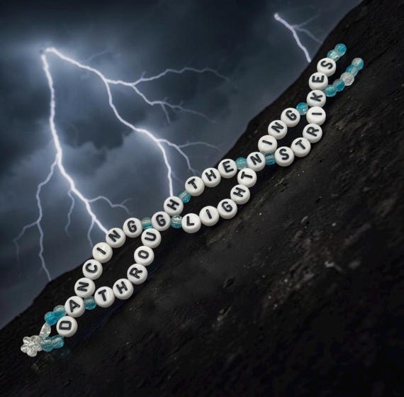 Personalized Lyric Taylor Showgirl Opalite Bracelet Dancing Through The Lightning Strikes Stocking Birthday Gift Party Favor