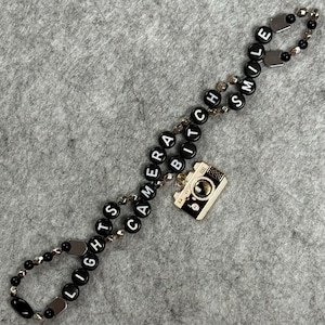 Custom Lyric Taylor Friendship Bracelet Gift for Daughter Wife Lights Camera Bitch Smile Unique Attitude Survival Strong Woman
