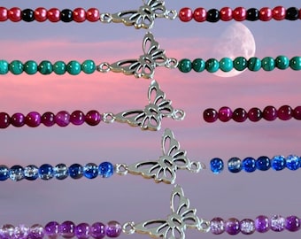 Summer Bracelet Spring Butterfly Jewelry Beach Starfish and Ocean Sea Turtles Gift for Her