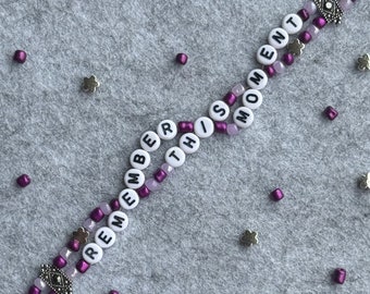 Personalized Lyric Custom Bracelet Gift for Daughter | Remember This Moment | Taylor Long Live All The Memories | We Will Be Remembered