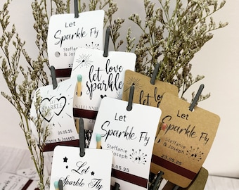 Let Love Sparkle,Personalized Sparkler Tags for wedding,Engagement Parties,Wedding sparklers tags,party, anniversary