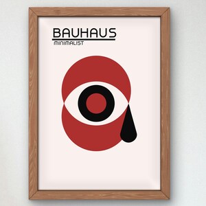 Bauhaus Mid Century Modern Print, Home deco, Arte geométrico de la pared, Cartel de calidad del museo, Minimalista, Art déco abstracto, Retro Deco, Idea de regalo