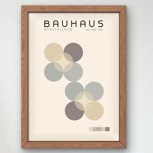 Bauhaus Mid Century Modern Print, Home deco, Arte geométrico de la pared, Cartel de calidad del museo, Minimalista, Art déco abstracto, Retro Deco, Idea de regalo