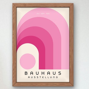 Bauhaus Mid Century Modern Print, Home deco, Arte geométrico de la pared, Cartel de calidad del museo, Minimalista, Art déco abstracto, Retro Deco, Idea de regalo