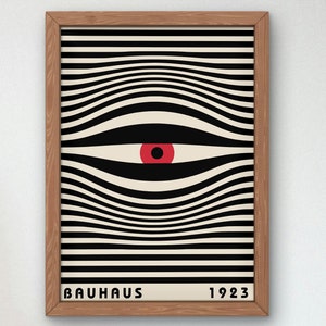 Bauhaus Mid Century Modern Print, Home deco, Arte geométrico de la pared, Cartel de calidad del museo, Minimalista, Art déco abstracto, Retro Deco, Idea de regalo