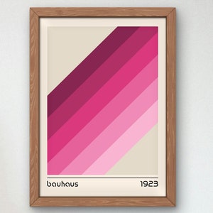 Bauhaus Mid Century Modern Print, Home deco, Arte geométrico de la pared, Cartel de calidad del museo, Minimalista, Art déco abstracto, Retro Deco, Idea de regalo