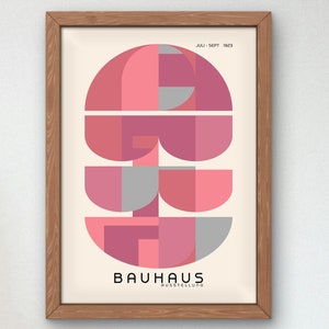 Bauhaus Mid Century Modern Print, Home deco, Arte geométrico de la pared, Cartel de calidad del museo, Minimalista, Art déco abstracto, Retro Deco, Idea de regalo