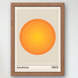 Bauhaus Mid Century Modern Print, Home deco, Arte geométrico de la pared, Cartel de calidad del museo, Minimalista, Art déco abstracto, Retro Deco, Idea de regalo