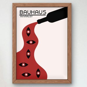 Bauhaus Mid Century Modern Print, Home deco, Arte geométrico de la pared, Cartel de calidad del museo, Minimalista, Art déco abstracto, Retro Deco, Idea de regalo
