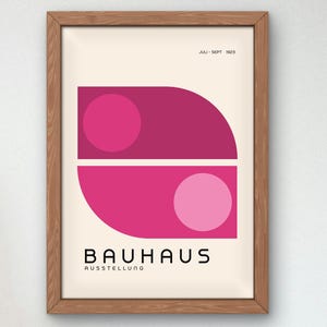 Bauhaus Mid Century Modern Print, Home deco, Arte geométrico de la pared, Cartel de calidad del museo, Minimalista, Art déco abstracto, Retro Deco, Idea de regalo