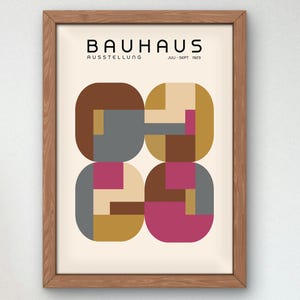 Bauhaus Mid Century Modern Print, Home deco, Arte geométrico de la pared, Cartel de calidad del museo, Minimalista, Art déco abstracto, Retro Deco, Idea de regalo