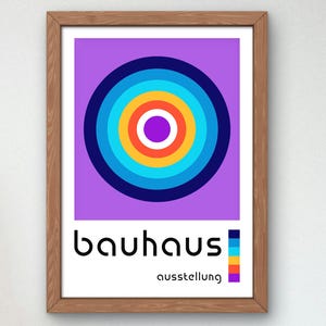 Bauhaus Mid Century Modern Print, Home deco, Arte geométrico de la pared, Cartel de calidad del museo, Minimalista, Art déco abstracto, Retro Deco, Idea de regalo